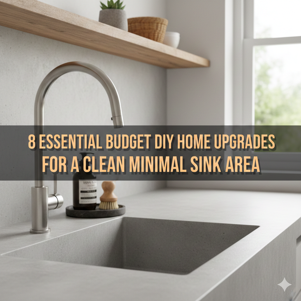 8 Essential Budget DIY Home Upgrades for a Clean Minimal Sink Area