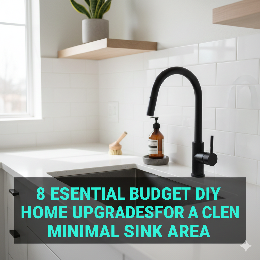 8 Essential Budget DIY Home Upgrades for a Clean Minimal Sink Area
