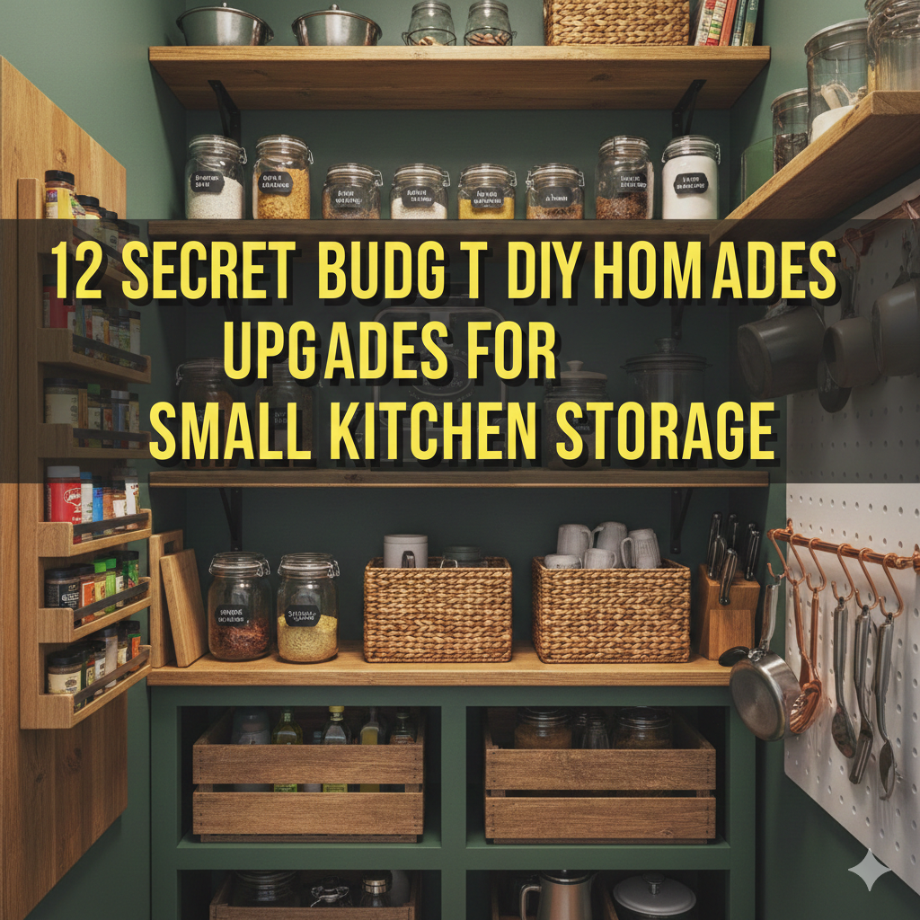 12 Secret Budget DIY Home Upgrades for Small Kitchen Storage
